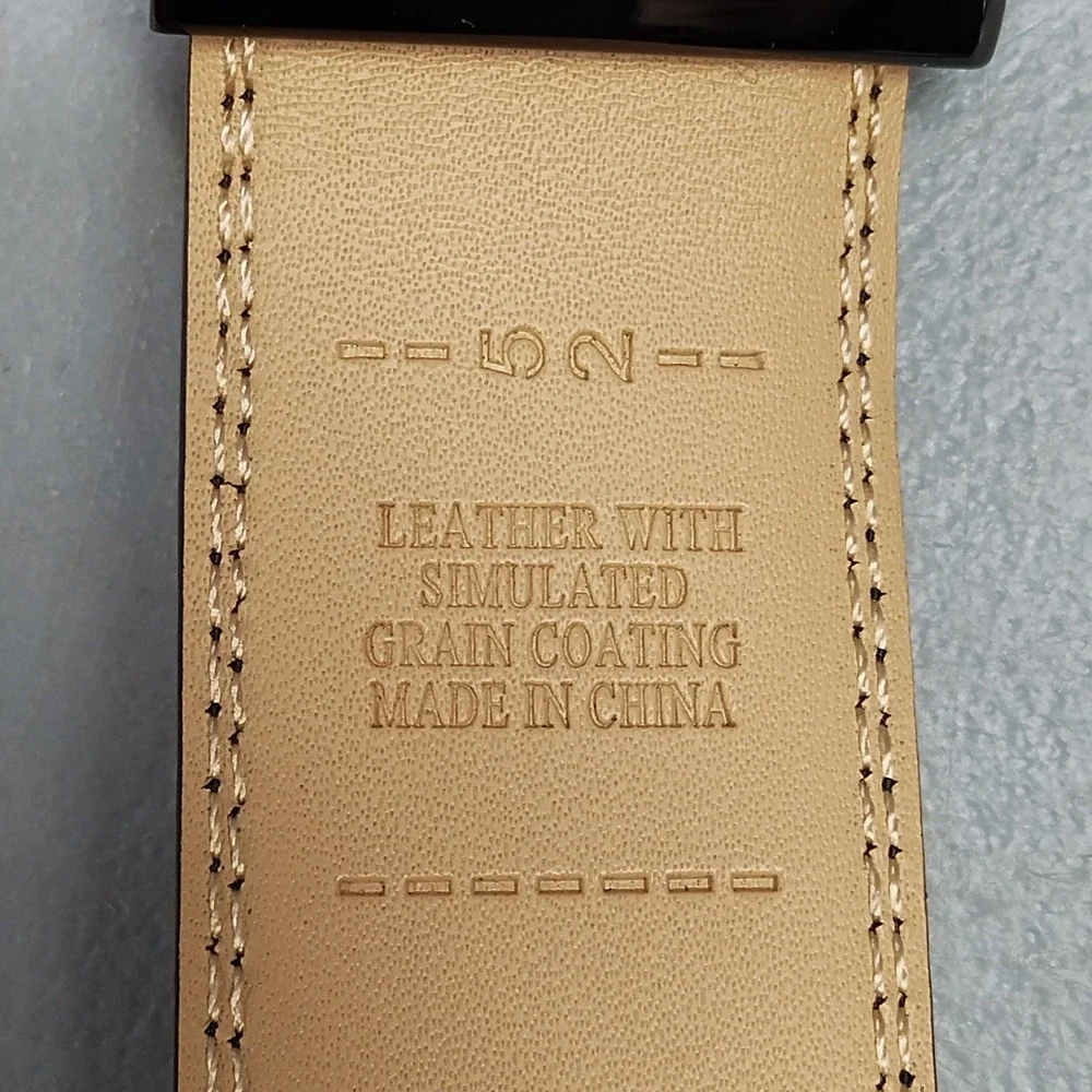Bulliant Ratchet Belt Mens Size 52 Black Leather Click Slide Adjustable Buckle